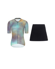 RIVANELLE kurzes Trikot und Rock - COSMA - Schwarz/Lila/Gold